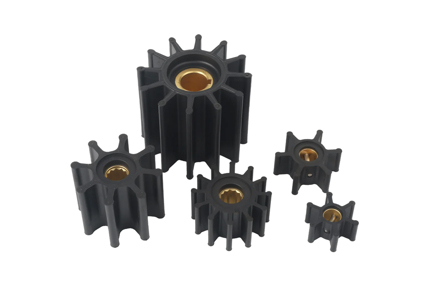 Different sizes of VULROX flexible impellers
